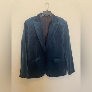 Express Teal Velvet Blazer